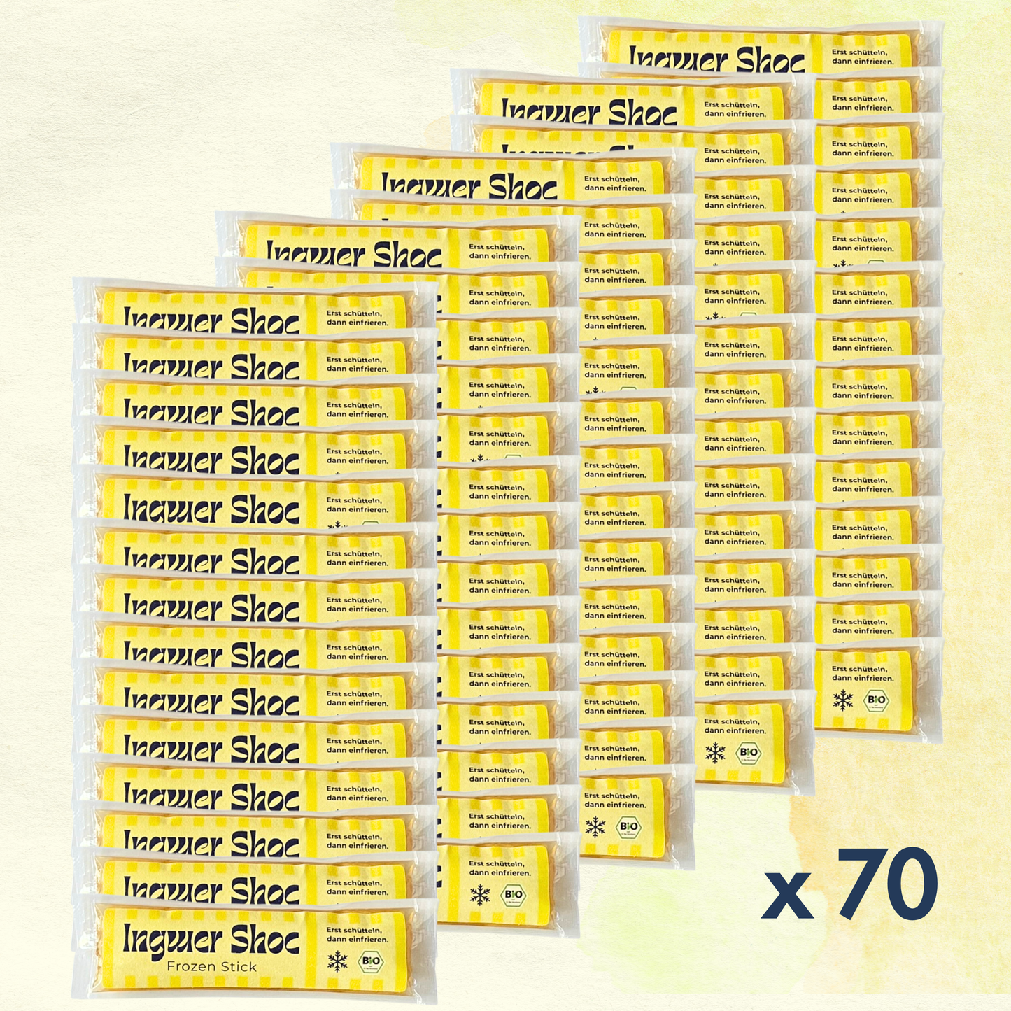 70 x Frozen Ingwer-Shot