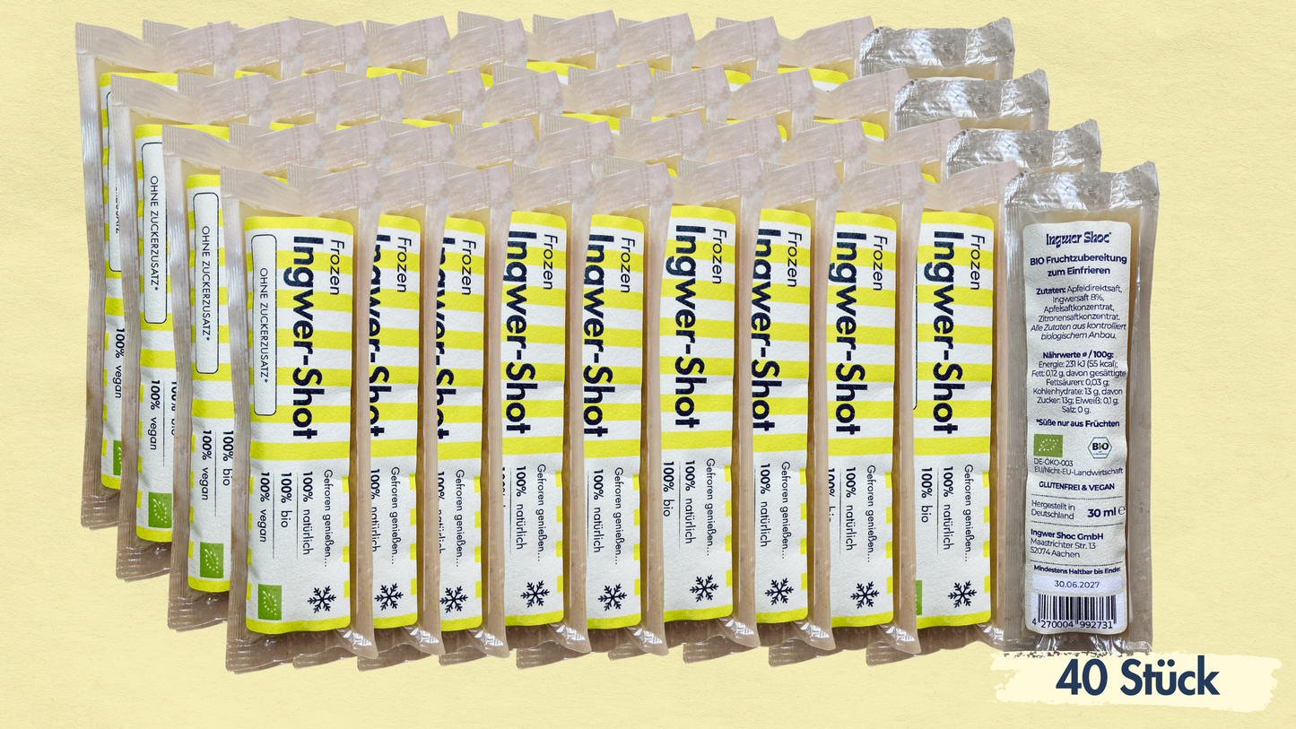 40 x Frozen Ingwer-Shot