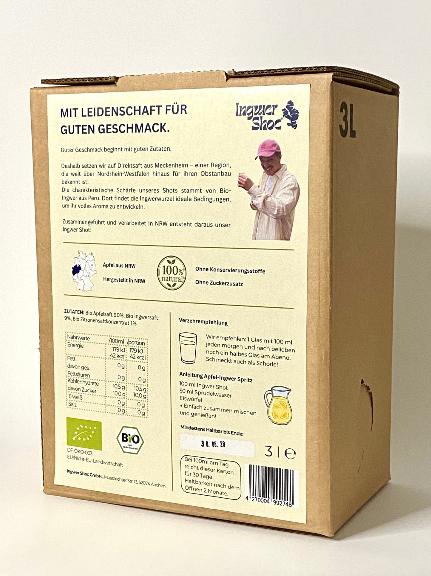 Ingwer-Shot Classic 3l-Box